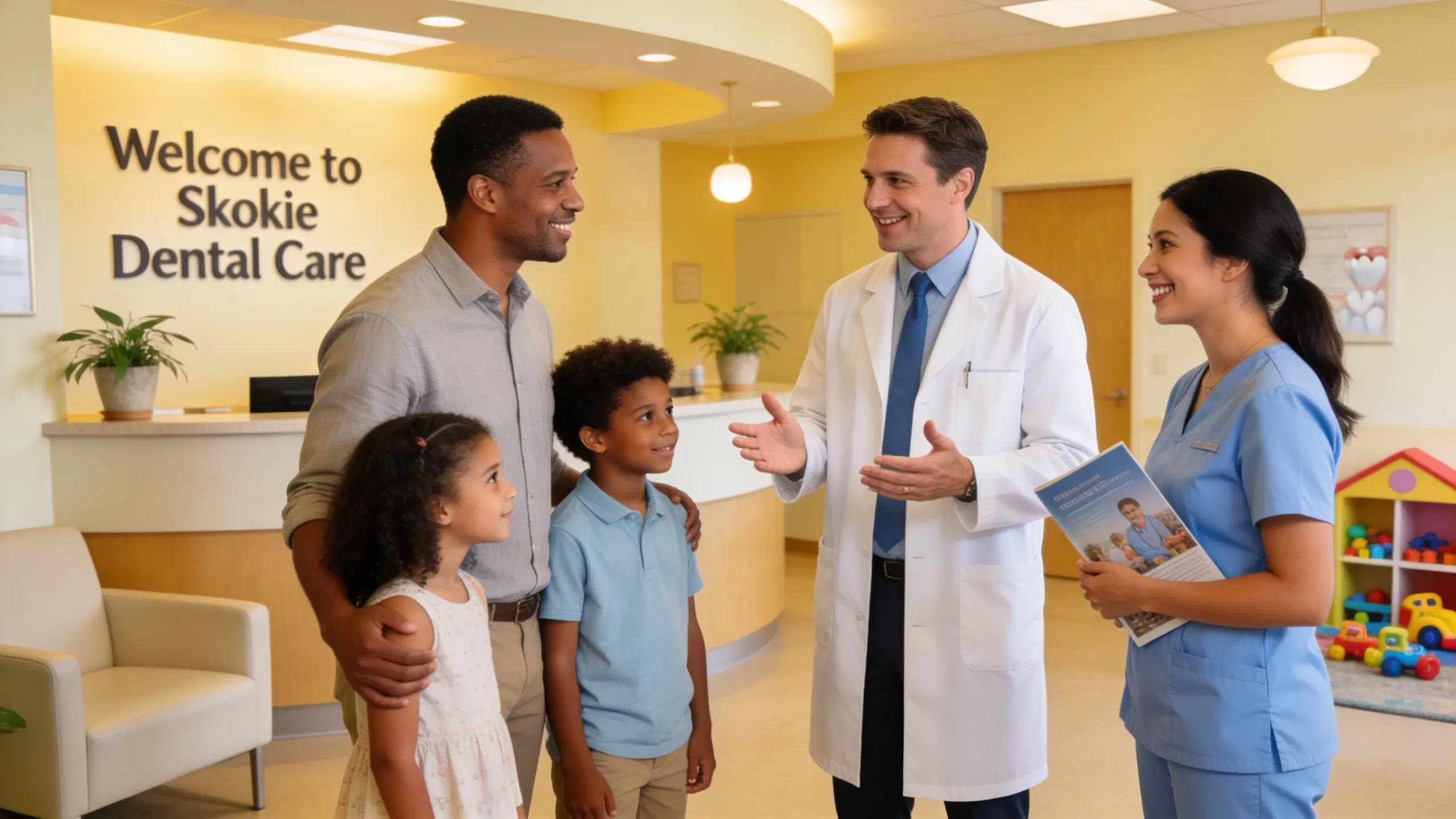 Family-friendly dental office in Skokie showcasing compassionate care for emergency dental services